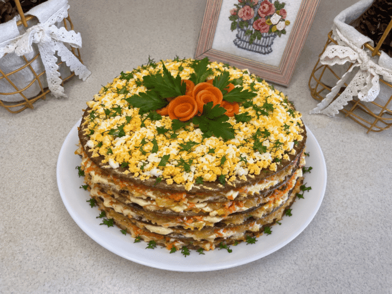 Печінковий торт — простий рецепт з курячої печінки