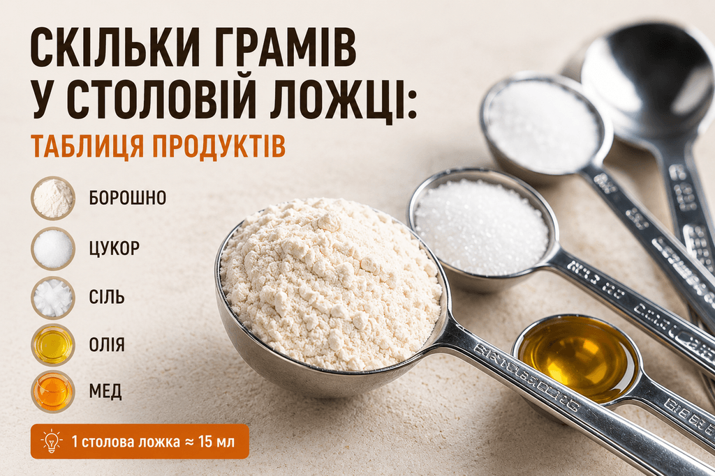 Скільки мл у столовій і чайній ложці?