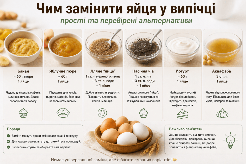 Чим замінити яйця у випічці: прості альтернативи